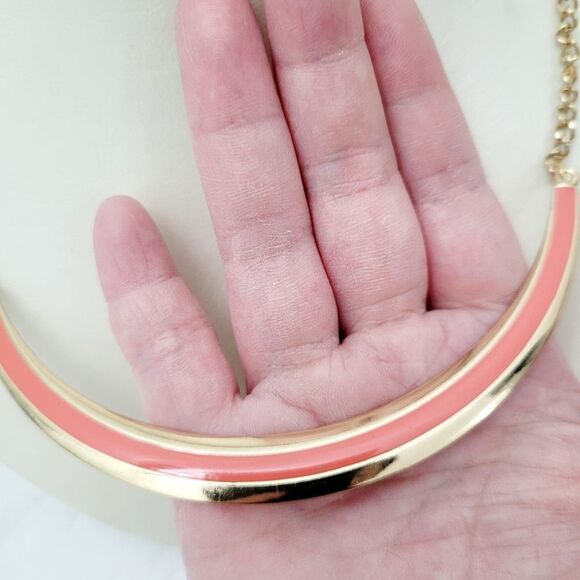 Brand New Forever 21 Orange With Gold Necklace - Picture 4 of 7